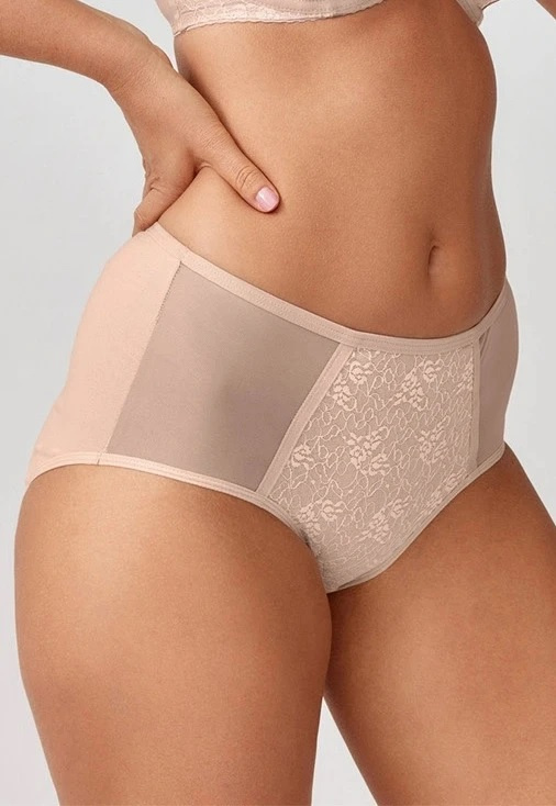 Beige slip da donna Azal Blanka in cotone coprenti con pizzo