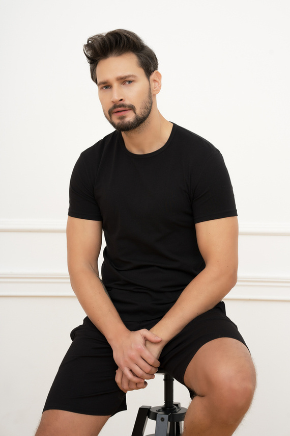 T-shirt a maniche corte Ikar Moda Italiana Uomo - nero