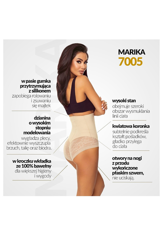 Lapinee 7005 Marika Slip Modellante Beige Vita Alta Anti Roll
