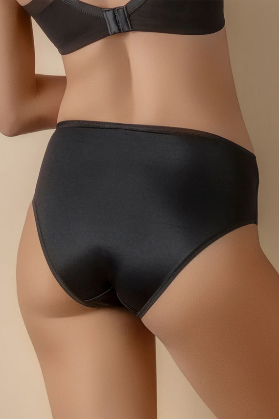 MARA 3138 Selene Slip Nero Vita Alta in Pizzo Modellante