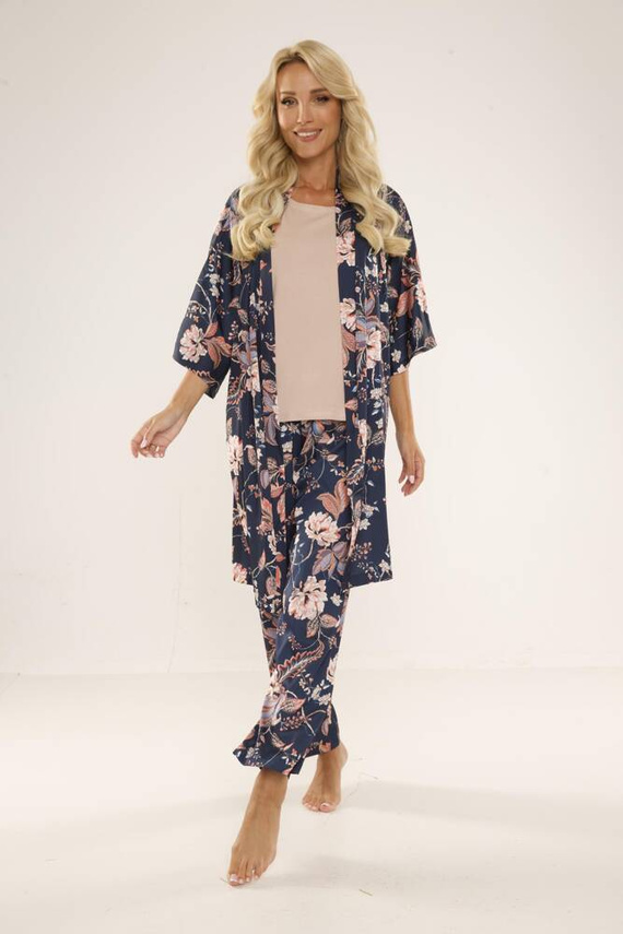 722 Lurdes Pigiama da donna De Lafense - blu navy