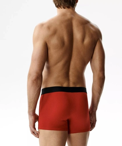 2GMH-033/Z26 Boxer da uomo Atlantic Love 2 pezzi in cotone rosso e nero, idea regalo