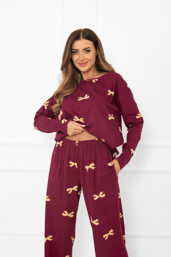 Kwadro Pigiama da donna Moda italiana - cotone, manica lunga e pantaloni