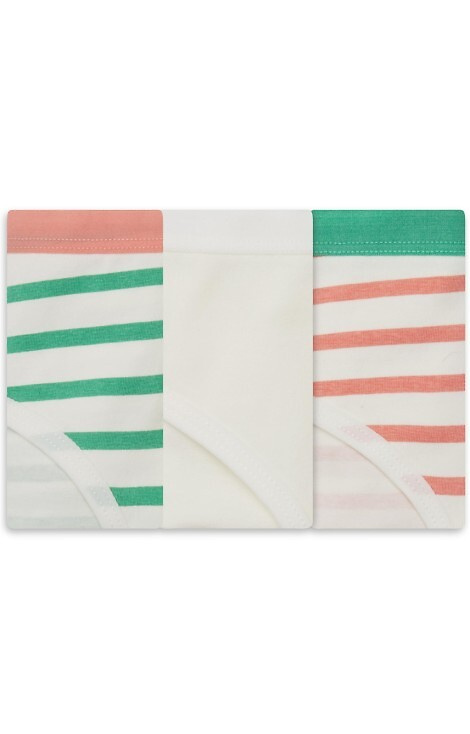 36508-K083 Henderson Slip bikini donna in cotone ecru confezione da 3 pezzi