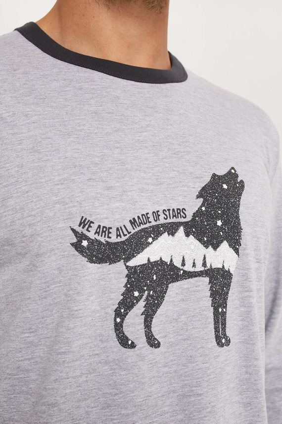 Tikal Uomo manica lunga, pantaloni lunghi Moda Italiana - melange/grafite