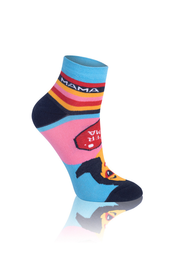 K89S Super Mama Foot Socks Moda Italiana - blu navy/colori