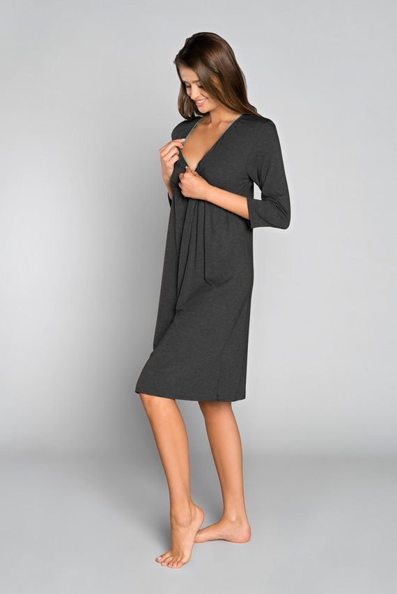 Italia Fashion maternità e allattamento manica 3/4 sonata - melange scuro/capelli