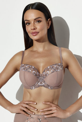 Ava 2273 Mocha Mousse Reggiseno Semi Soft con Ferretto e Ricamo