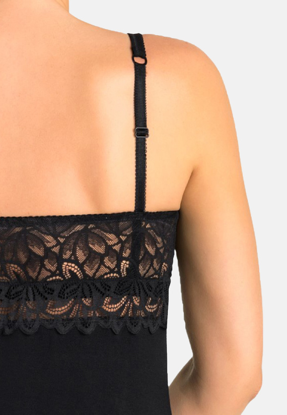 Camisola da notte Teyli 2813 Plus in viscosa per seno grande con pizzo