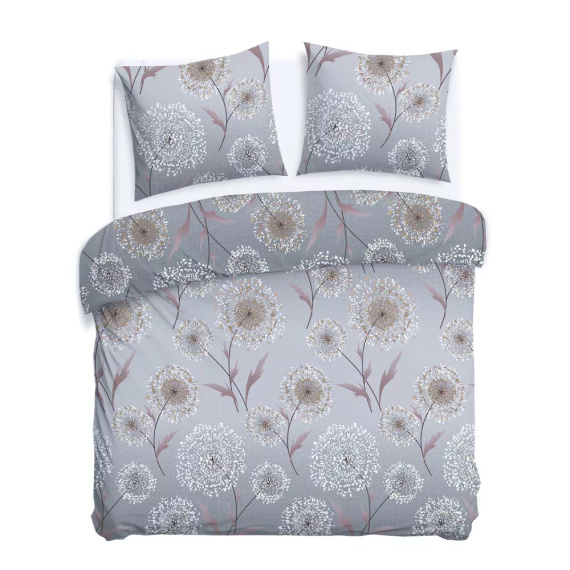 31513/2 Flannelove Darymex grigio dente di leone - set da letto, 100% cotone, caldo e morbido