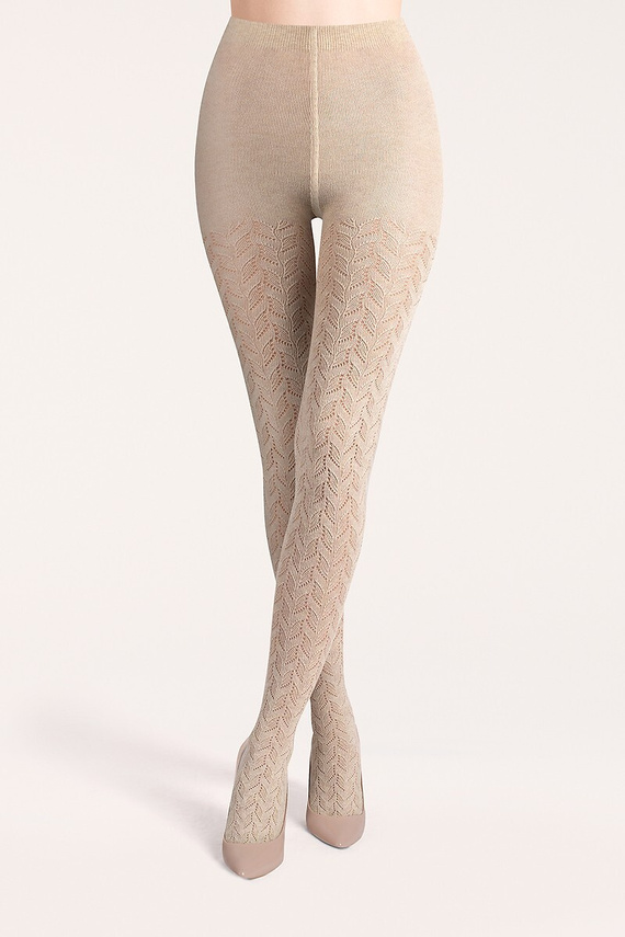 Collant di cotone Gabriella Cashmir mod. 105 150 den latte/tinta beige – caldi, traforati