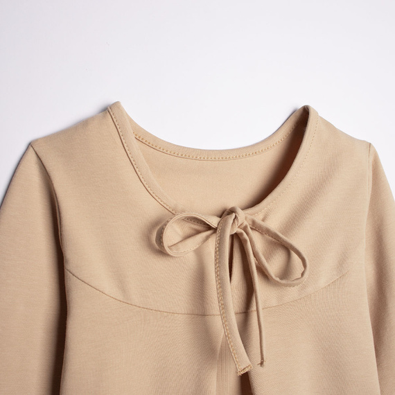 Blusa bambina Nicol 221140 cotone manica lunga elegante bianca