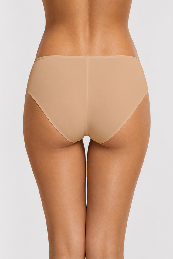Mediolano Luka 07037 Slip laserati beige senza cuciture in microfibra