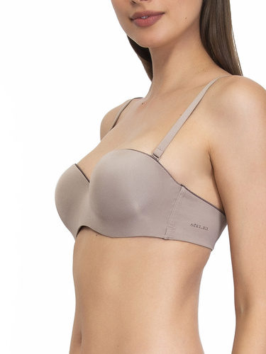 1580 Reggiseno push-up Fantastic - a fascia, microfibra Sielei grigio