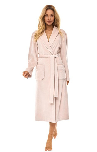 2510 Aura Accappatoio da donna L&L lungo in angora - morbido, caldo