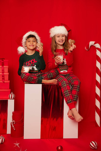 Tess Pigiama bambino Moda italiana - rosso/stampa