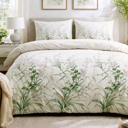 31513/1 Biancheria da letto Flannelove Darymex beige dandelions- set, 100% cotone, caldo e morbido