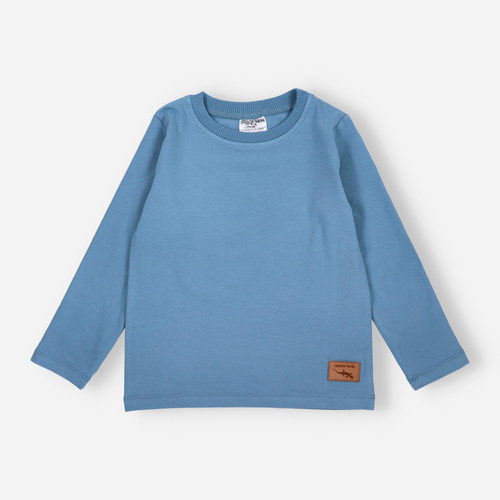 KAR-1022 Camicetta a maniche lunghe da bambino Lagarto Verde blu - cotone con elastan, produzione polacca