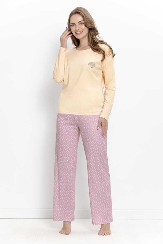 Pigiama donna Taro Marigold 3617 burro 100% cotone manica lunga