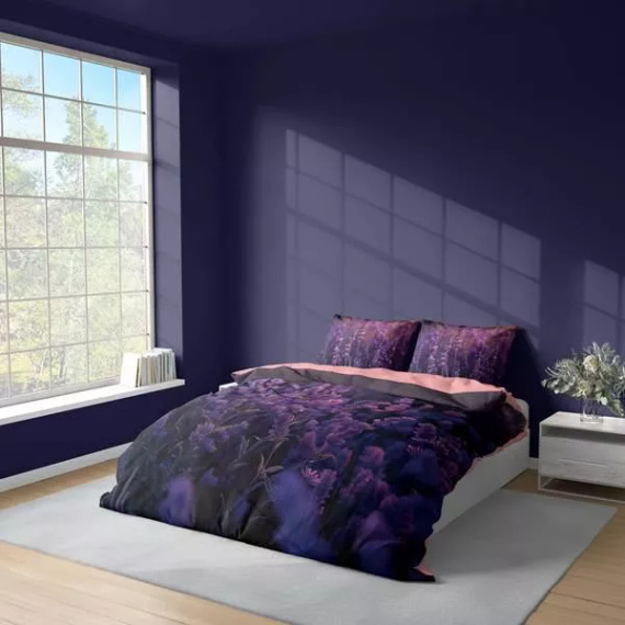 5317 Una biancheria da letto in microfibra 3D con motivo lavanda tramonto - Detexpol