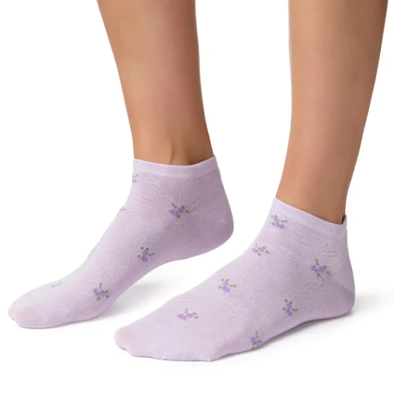 Stopki damskie Steven 114 Summer in cotone sottili per sneakers viola chiaro 171