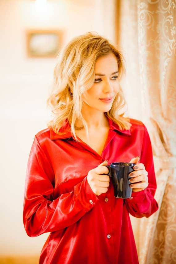 Camicia da notte con slip Carey Kalimo - rosso