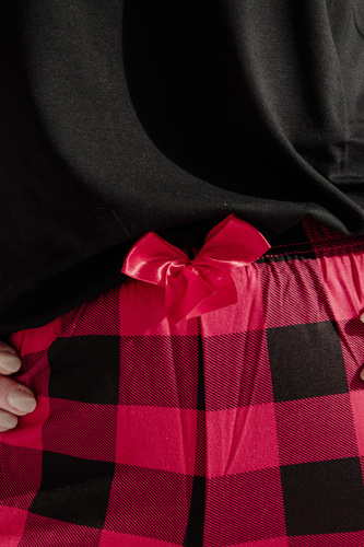 360 Pantaloni del pigiama in forex a scacchi - rosso