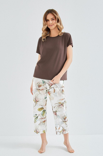 Pigiama donna Taro Apolonia 3606 viscosa cotone pantaloni 7/8 comfort
