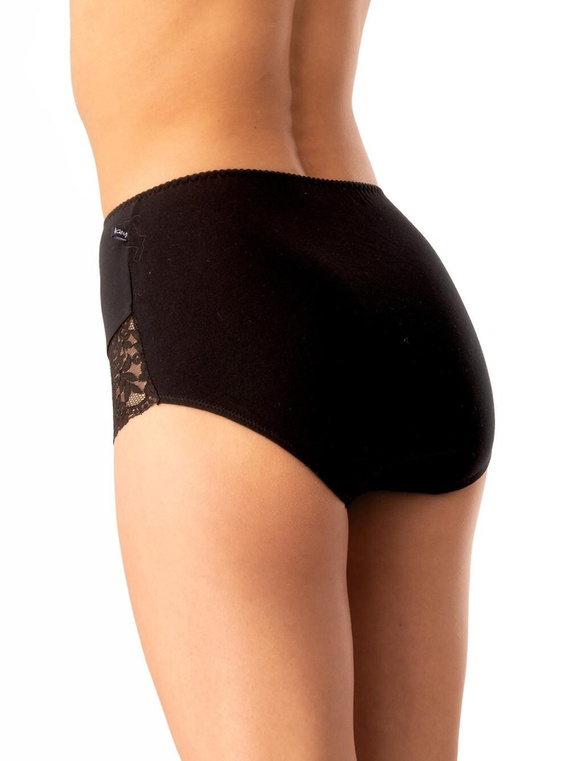 Mutandine da donna Key LPF 578 grigio nero - cotone, confortevoli, confezione da 2 pezzi