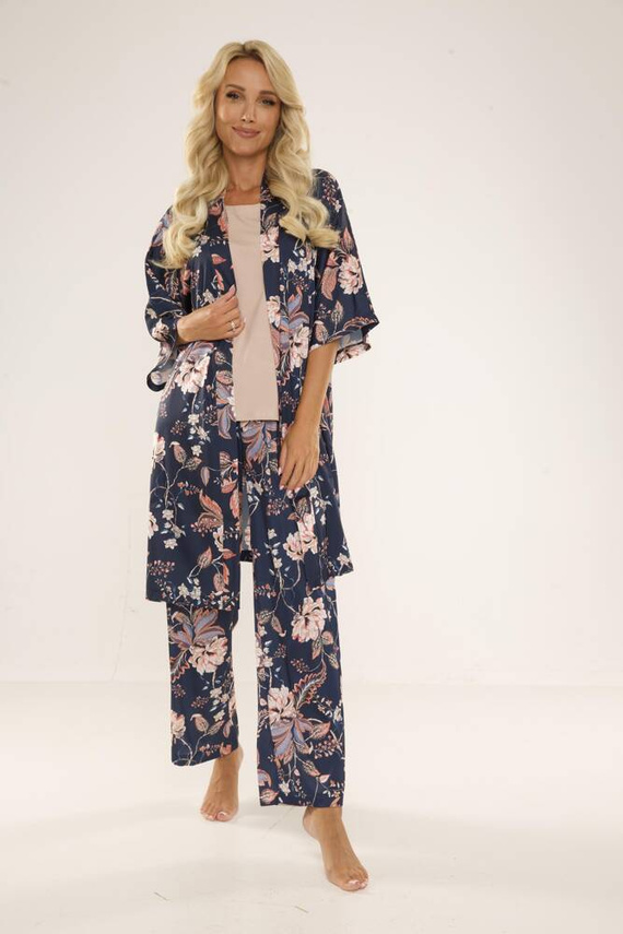 722 Lurdes Pigiama da donna De Lafense - blu navy