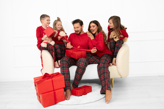 Rusoli pigiama uomo Moda Italiana rosso - cotone a quadri, lungo, confortevole