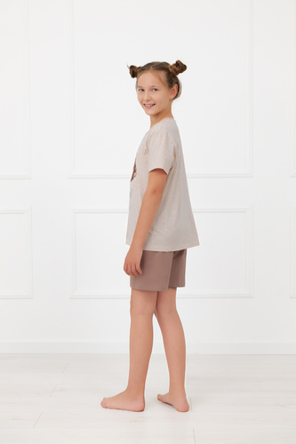 Pigiama bambina Shiba Italian Fashion 100% cotone shorts