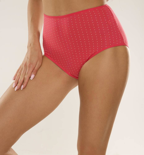 018 Sara De lafense mutandine a vita alta - lampone a pois