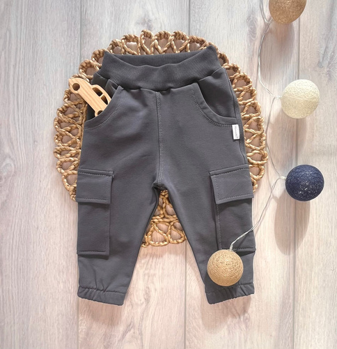 Pantaloni jogger bambino Mamatti SJ11 grafite – morbidi e comodi