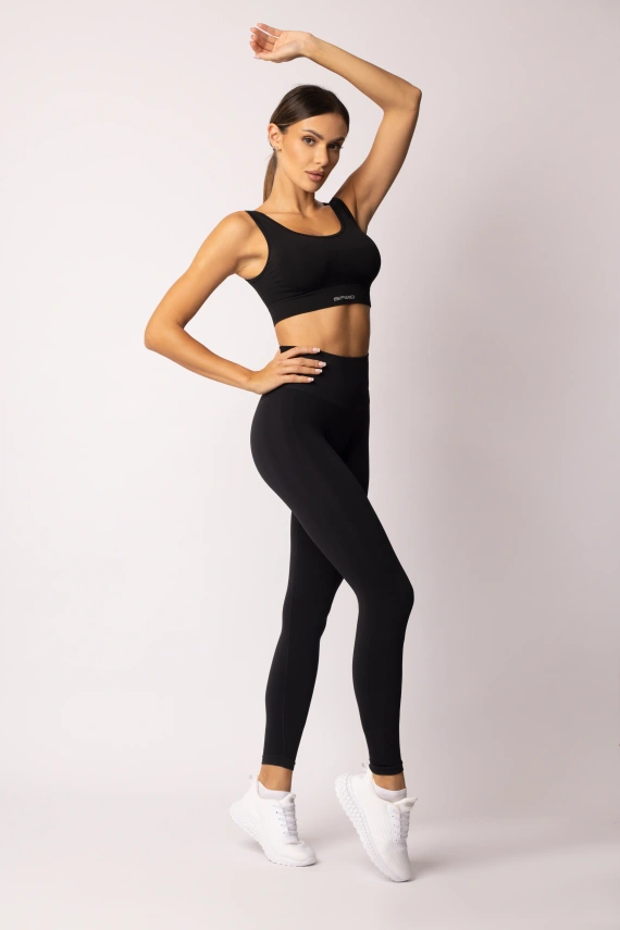 Leggings da donna SPAIO Flex Innergy 2.0 nero - senza cuciture, supporto per il recupero