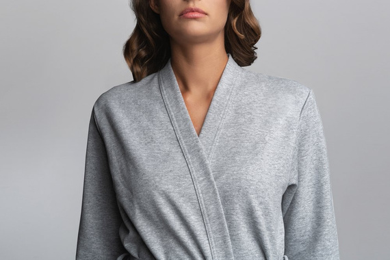 Kalia Accappatoio da donna con maniche a 3/4 Moda italiana - rosa