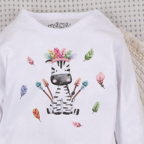 ABN-5550 Body per neonati Nini Happy Animals in cotone biologico - comfort, sicurezza e stile