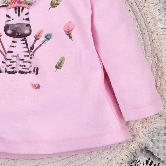 ABN-5541 Camicetta per bambini Nini Happy Animals in cotone biologico - cucitura senza nichel, produzione biologica, polacca