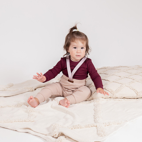 217097 Body in cotone Alisa Nicol - bordeaux, a coste, manica lunga