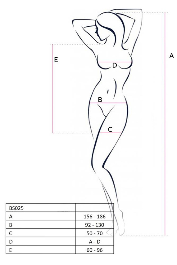 BS025 Bodystocking Passion bianco