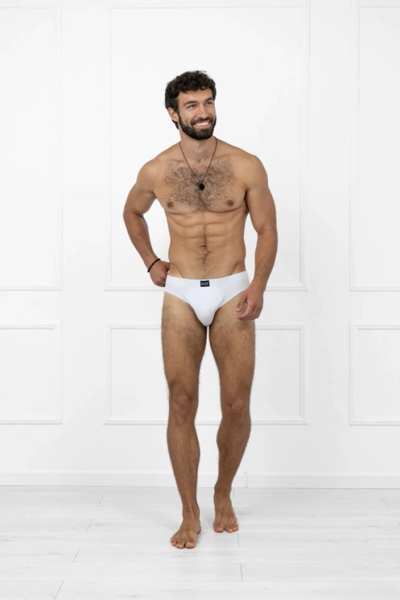 Slip uomo Apollo Italian Fashion bianco - cotone, aderente, elasticizzato