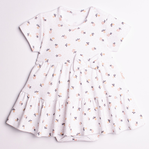 Nicol 220159 body vestitino bimba cotone floreale con volant