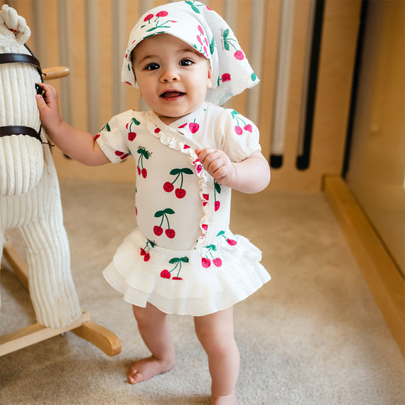 Body neonato Eevi Cherry manica corta cotone elastico comodo