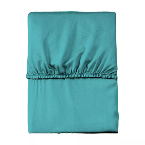 Lenzuolo con angoli in microsatin Poly Detexpol liscio e pratico turquoise
