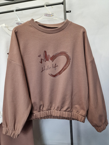 Gaja Felpa bambino Bambarillo marrone | felpa in cotone elasticizzato