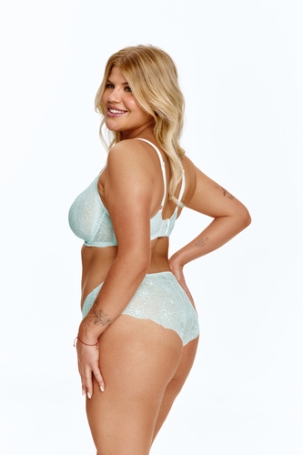 Reggiseno Big Soft Lupoline 2663 Verde Menta in Pizzo con Ferretto per Taglie Grandi
