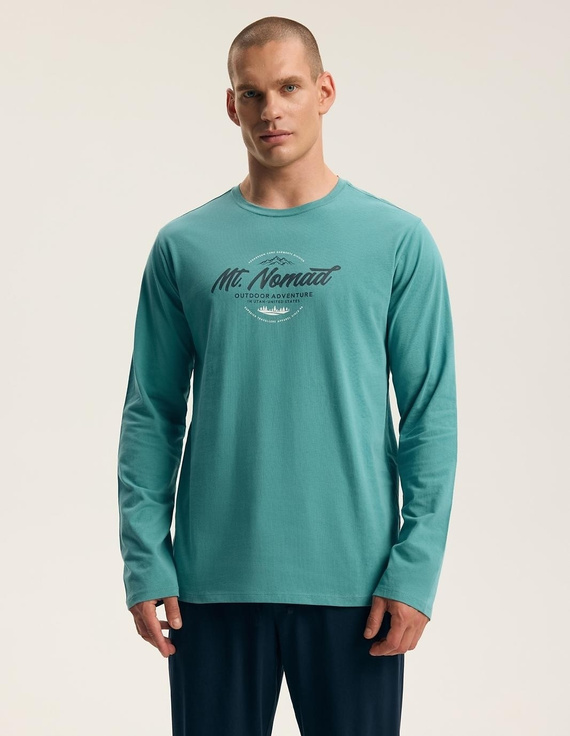 Henderson Core 45500 Flank Pigiama Uomo Verde 100% Cotone Lungo