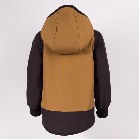 229020 Nicol Giacca softshell bambino con pile, cappuccio, rifrangente - oliva