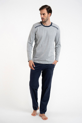 Zbyszek Pigiama uomo a maniche lunghe, pantaloni lunghi Moda italiana - melange