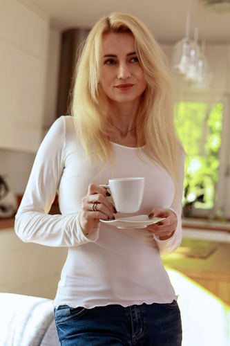 Blusa Selena Mirale in microfibra – blusa donna aderente